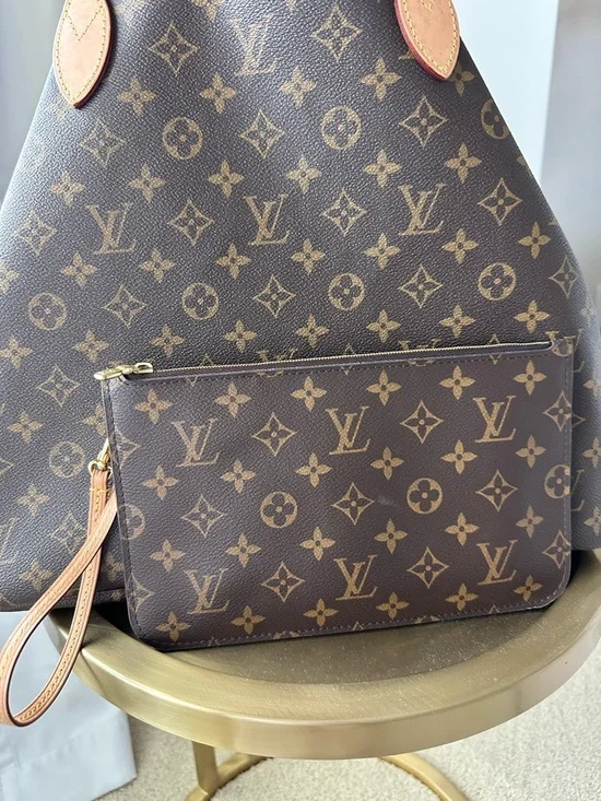 Louis Vuitton Monogram Canvas Shoulder Tote in Brown and Tan - Picture 5 of 10